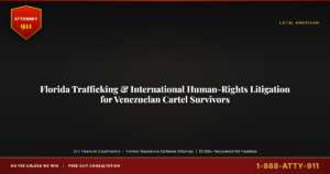Florida Trafficking & International Human-Rights Litigation for Venezuelan Cartel Survivors, TVPA § 1595, Civil RICO Trebl... — Attorney911, The Manginello Law Firm