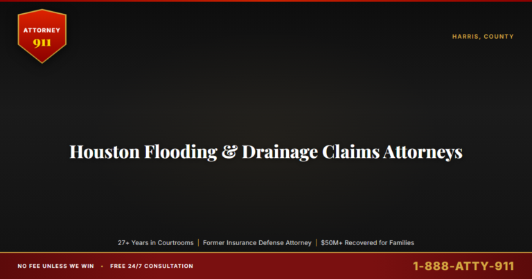 Houston Flooding & Drainage Claims Attorneys, Westbury and Chateau Forest Homeowners Face the Texas Tort Claims Act Six-Mo... — Attorney911, The Manginello Law Firm