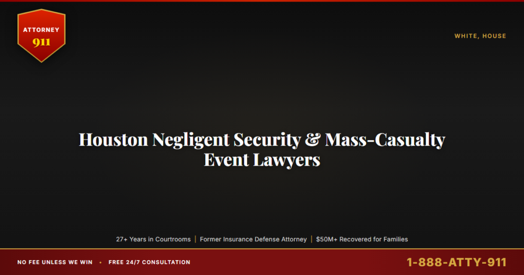 Houston Negligent Security & Mass-Casualty Event Lawyers, What Texas Families Can Actually Recover After a Terror Attack S... — Attorney911, The Manginello Law Firm