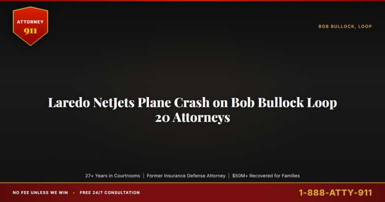 Laredo NetJets Plane Crash on Bob Bullock Loop 20 Attorneys, 27+ Years of Federal-Court Trial Experience, NTSB Party-Proce... — Attorney911, The Manginello Law Firm