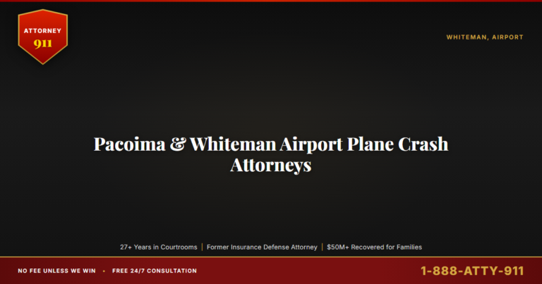 Pacoima & Whiteman Airport Plane Crash Attorneys, Attorney911 Brings 27+ Years of Federal-Court Trial Experience to Gear-U... — Attorney911, The Manginello Law Firm