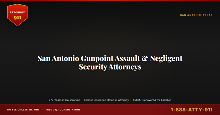 San Antonio Gunpoint Assault & Negligent Security Attorneys, Attorney911 Brings 27+ Years of Federal-Court Trial Experienc... — Attorney911, The Manginello Law Firm