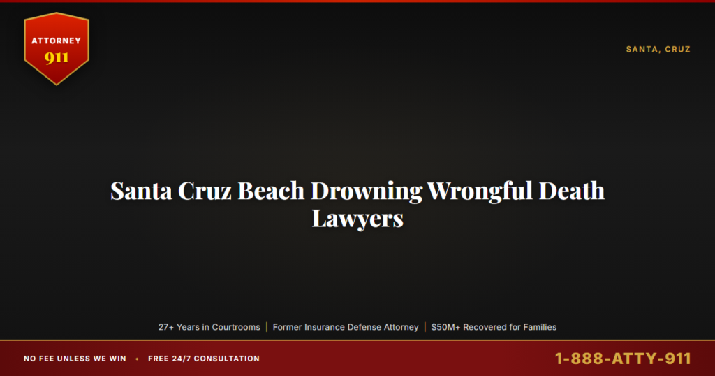 Santa Cruz Beach Drowning Wrongful Death Lawyers, California Has a Six-Month Government Claim Deadline Under Gov. Code § 9... — Attorney911, The Manginello Law Firm