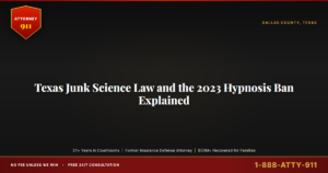 Texas Junk Science Law and the 2023 Hypnosis Ban Explained, How Flores v. Texas Affects Article 11.073 CCP, Federal Habeas... — Attorney911, The Manginello Law Firm
