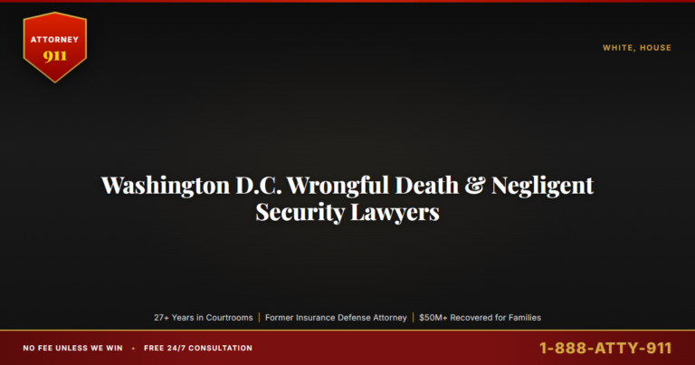 Washington D.C. Wrongful Death & Negligent Security Lawyers, National Guard Ambush Civil Rights, the Stolen Firearm Chain ... — Attorney911, The Manginello Law Firm