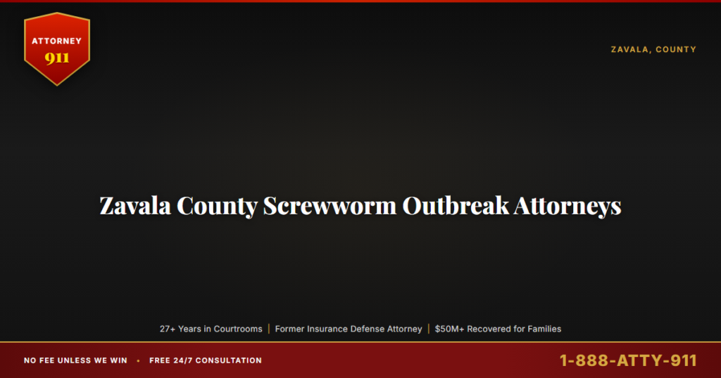Zavala County Screwworm Outbreak Attorneys, Texas Rancher, Feedlot Worker and Livestock Hauler Rights After the 2026 New W... — Attorney911, The Manginello Law Firm