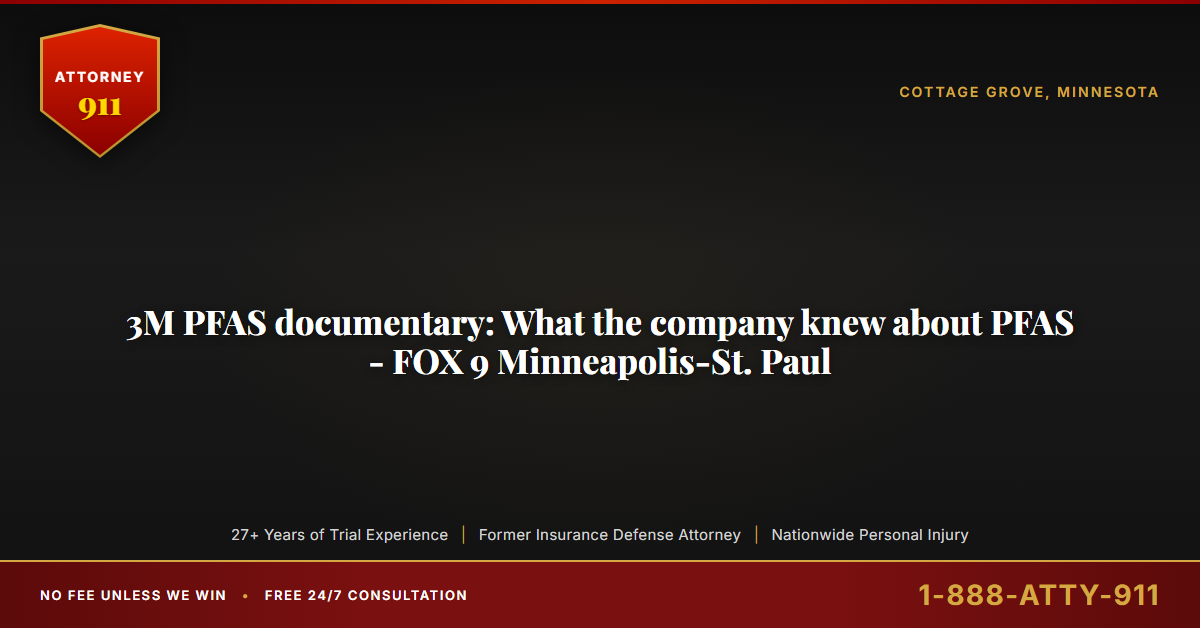 3M PFAS documentary: What the company knew about PFAS - FOX 9 Minneapolis-St. Paul - Attorney911